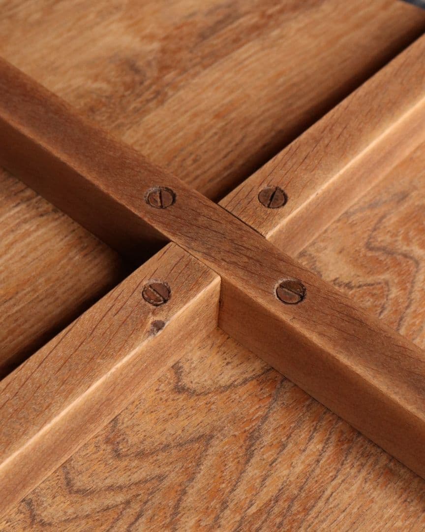 造りの良い楢(ナラ)のカフェテーブル　古道具 古家具 丸テーブル サイドテーブル