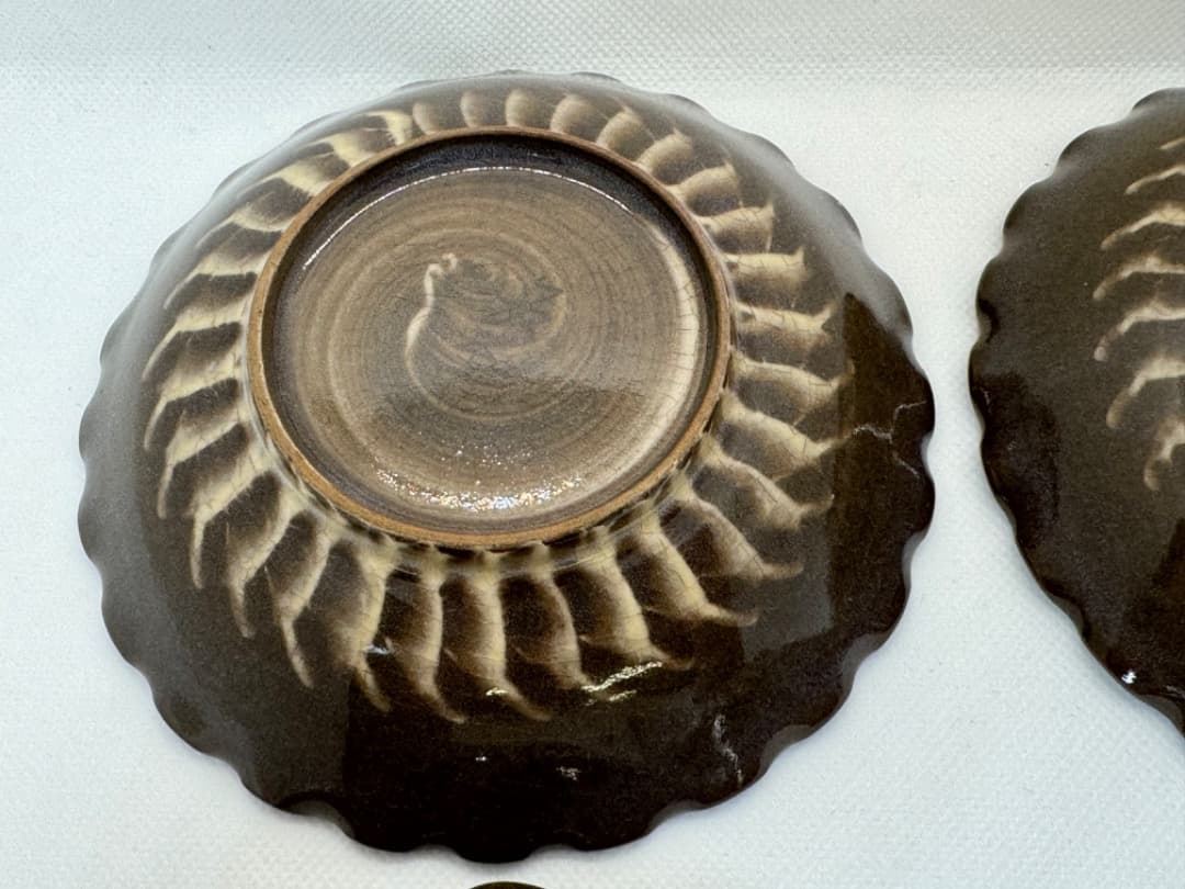 白鷺サギ絵皿(現川焼) ４客