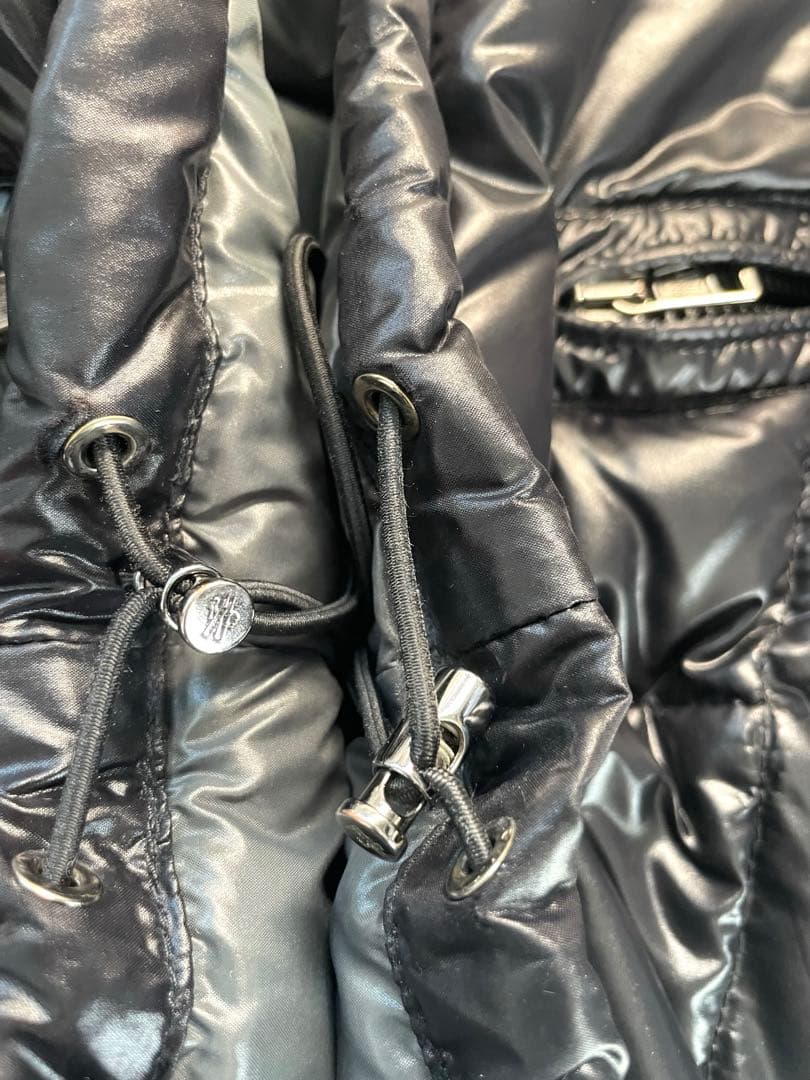 極美品モンクレールMAYAマヤ★サイズ2艶有黒L/モンクレールジャパン製正規品