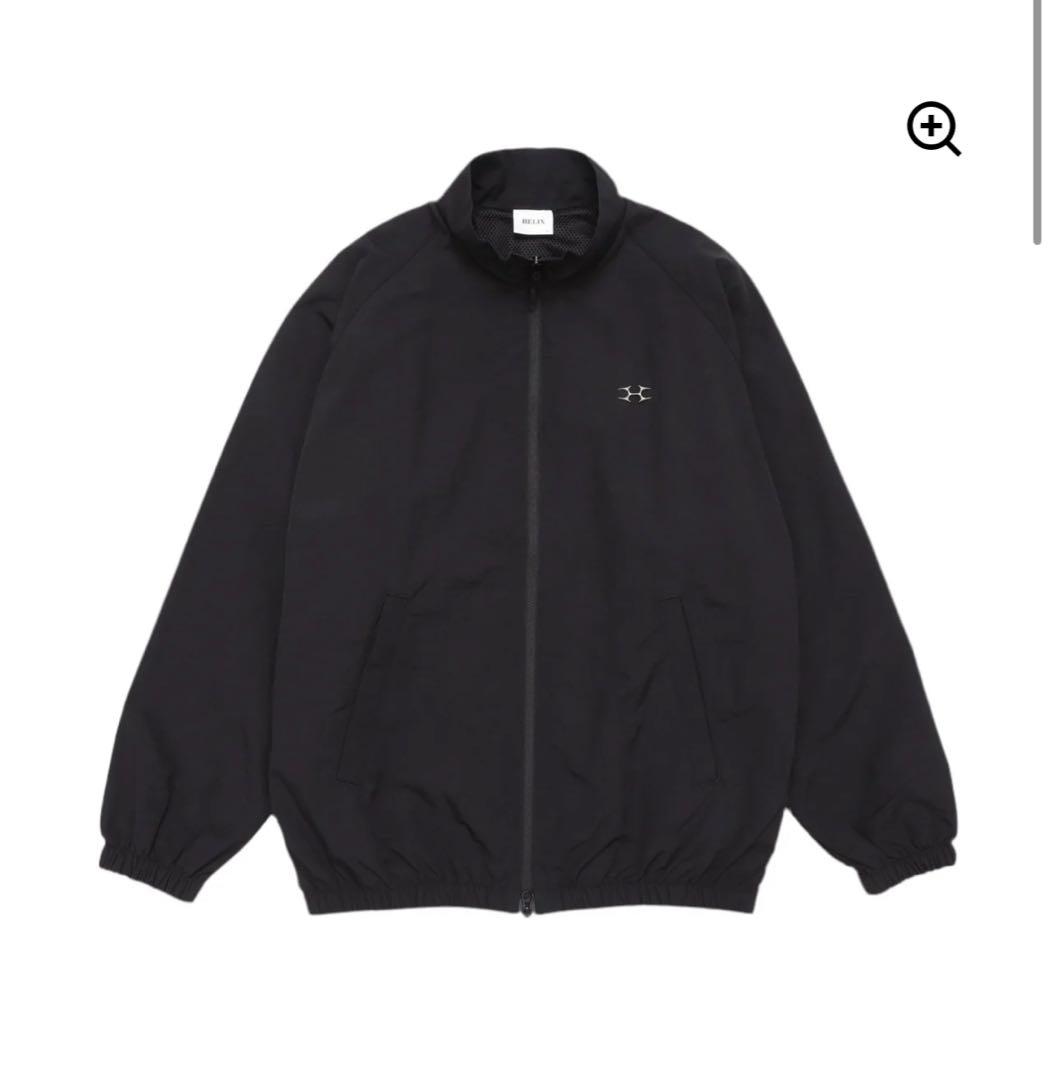 ジャケット・アウター HELIX LOGO CHARM NYLON JACKET BLACK