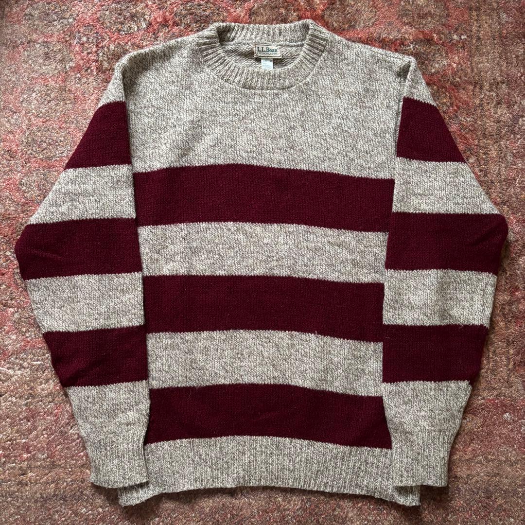 80s L.L.Bean ボーダーニット USA製 XLサイズ