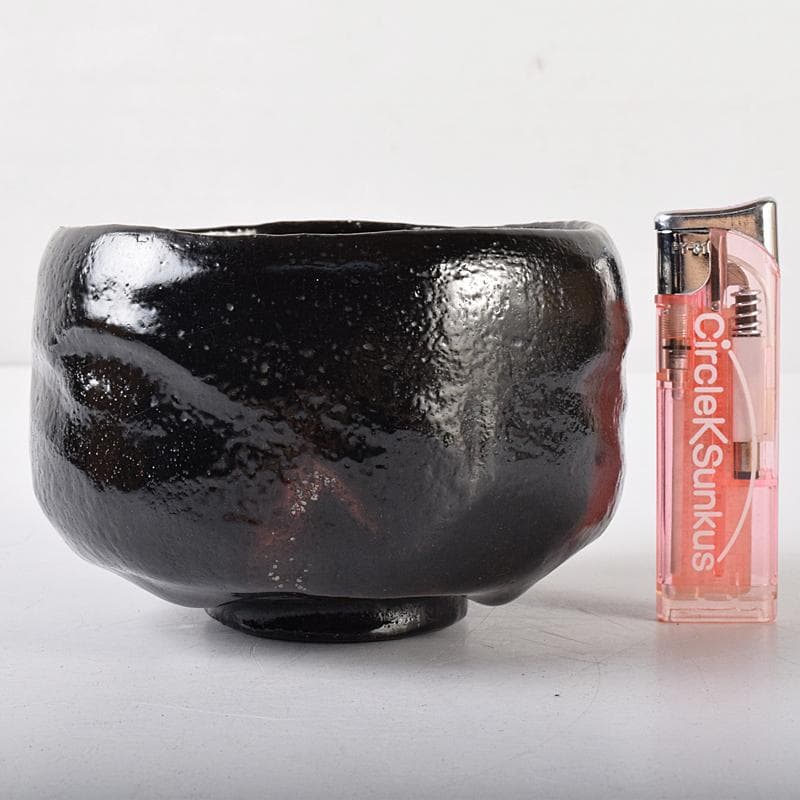 茶道具　楽吉左衛門　黒楽茶碗　共箱　M　R8140