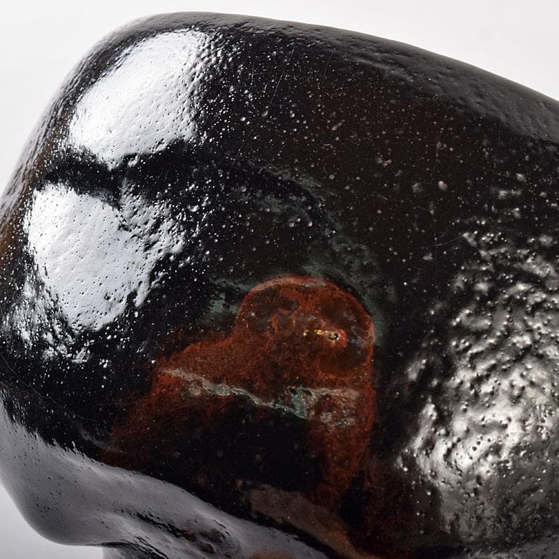 茶道具　楽吉左衛門　黒楽茶碗　共箱　M　R8140