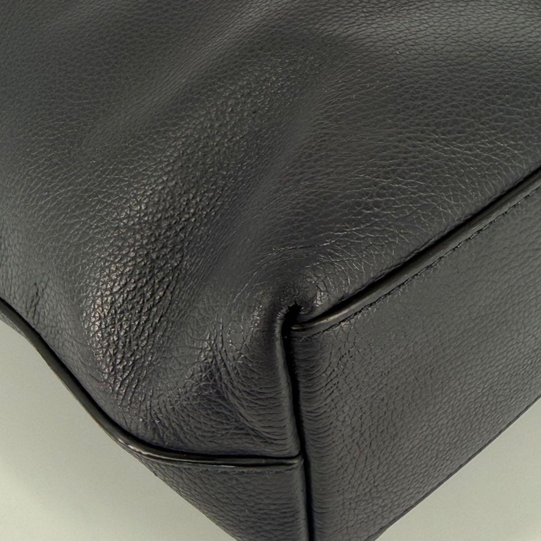 COACHコーチ チャールズ ショルダーバッグ レザー ネイビー紺 F72362