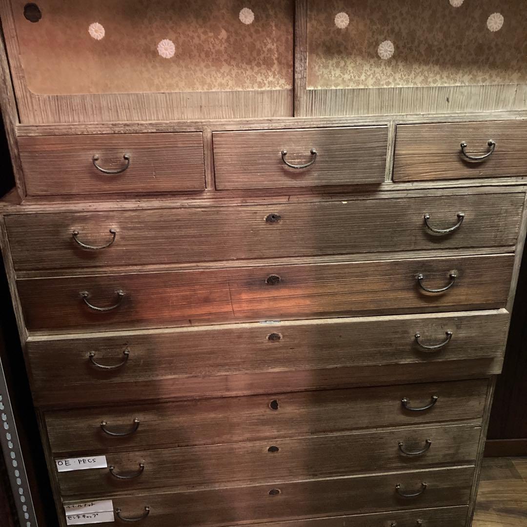 桐タンス　古家具　箪笥　テレビ台　チェスト　アンティーク　レトロ　古民家　岐阜