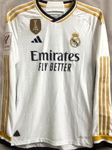 2324レアル・マドリード ホーム 長袖ユニフォーム 7番 ヴィニシウス