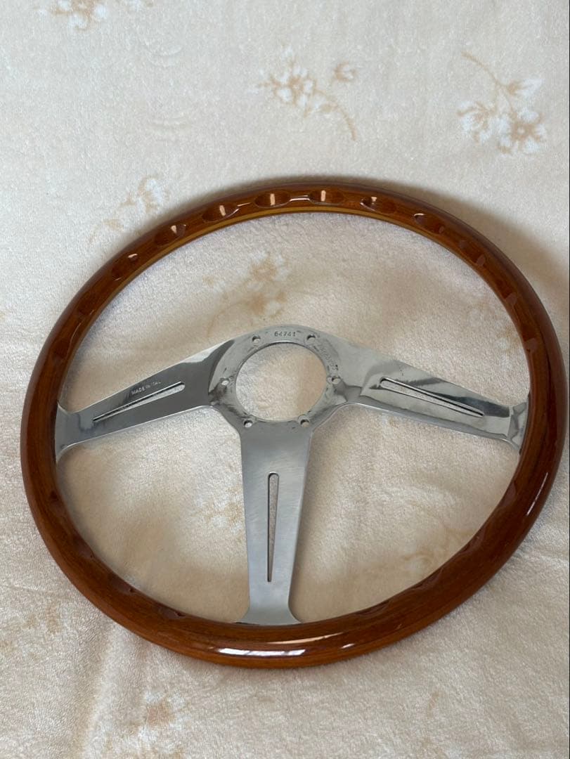 ★NARDIクラシック ウッド サイドスポーク φ36.5ホーンボタン リング付