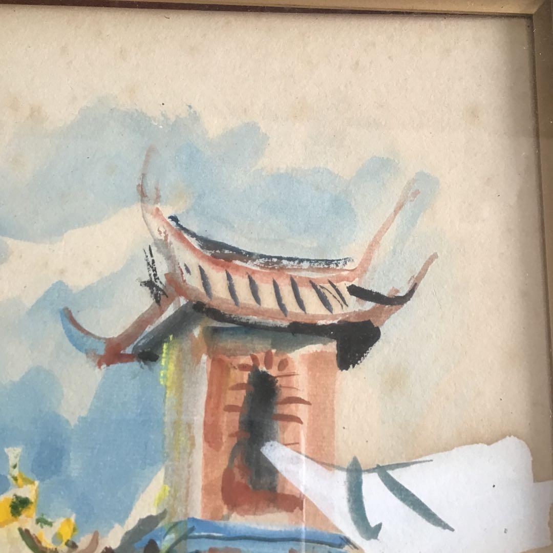 中国古美術　台湾　台南関帝朝　肉質画