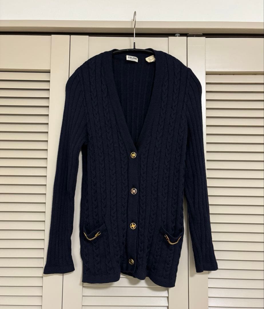 CELINE セリーヌ　カーディガン　ネイビー