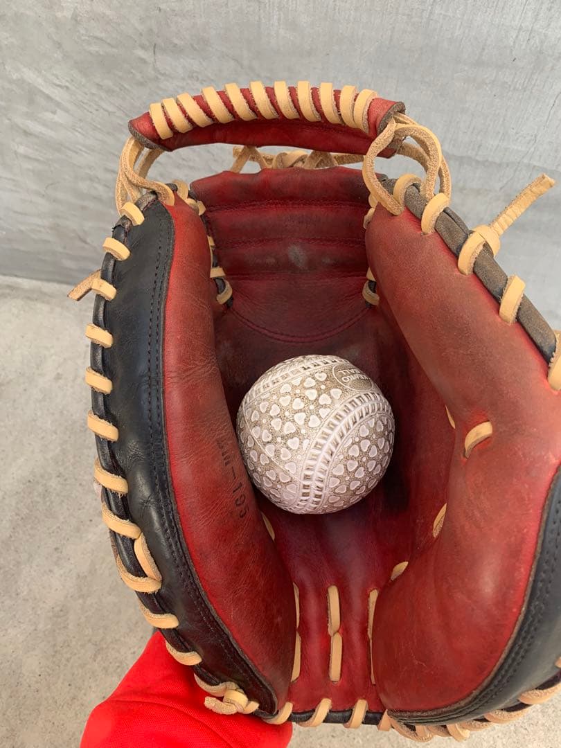 BELGARD ベルガード　軟式グローブ 日本製 赤黒　キャッチャーミット