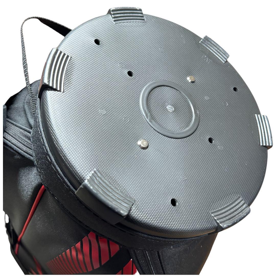 【極美品】MIZUNO ゴルフキャディバッグ 9.0型 ブラック×レッド