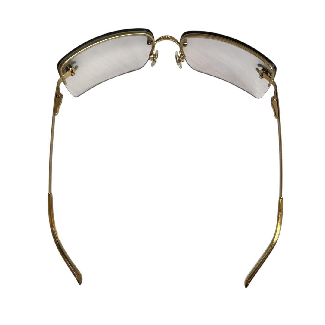 美品 シャネル ココマーク ラインストーン リムレス サングラス 4092-b