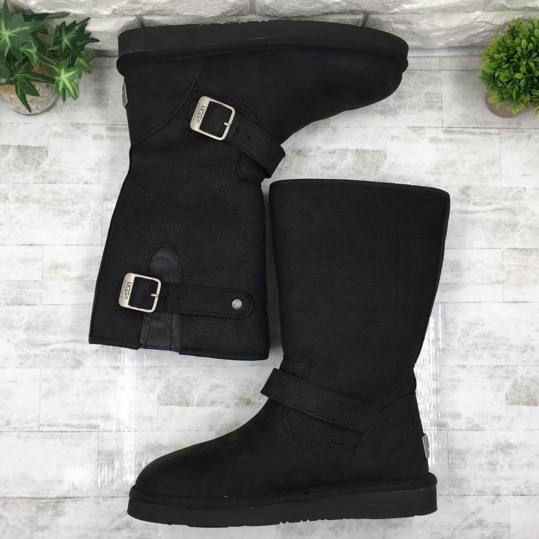 【美品】UGG アグ KENSINGTON エンジニアボアブーツ 黒 23cm