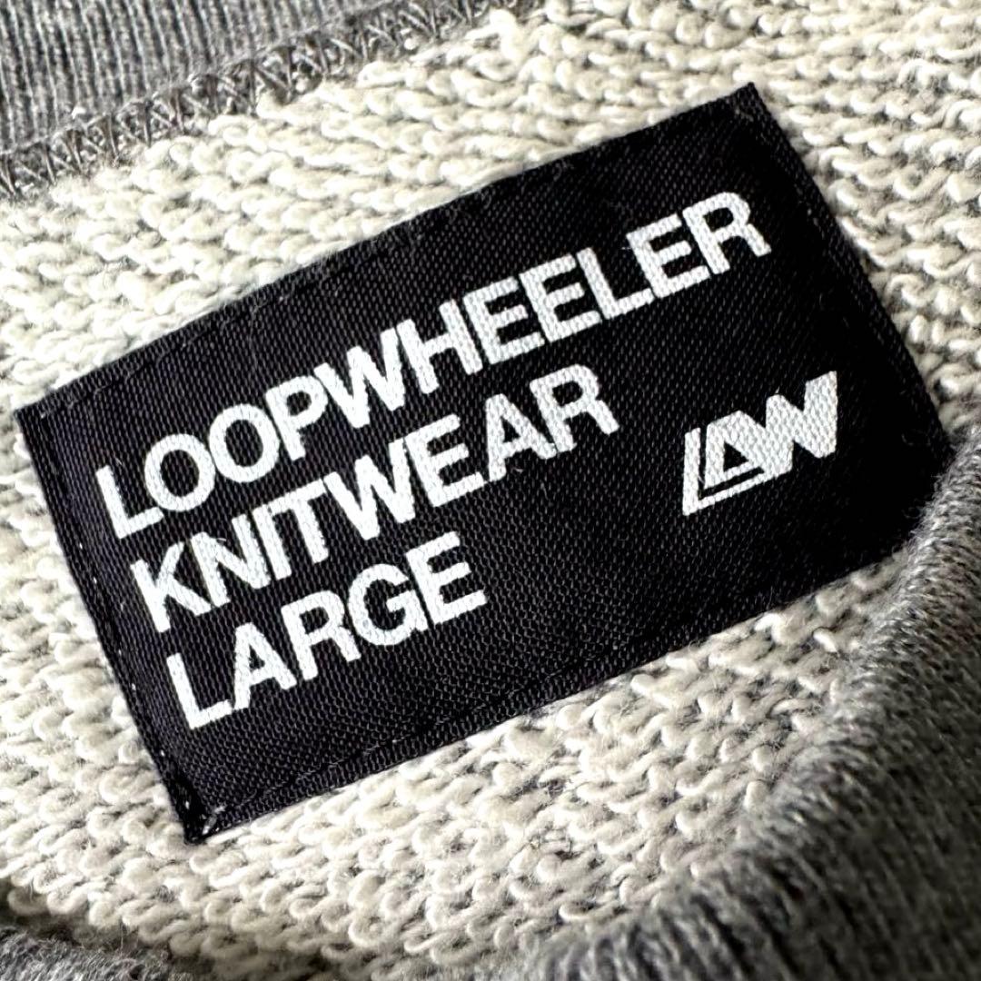 LOOPWHEELER シルク混 グレー Lサイズ ラグランスウェット ツリアミ