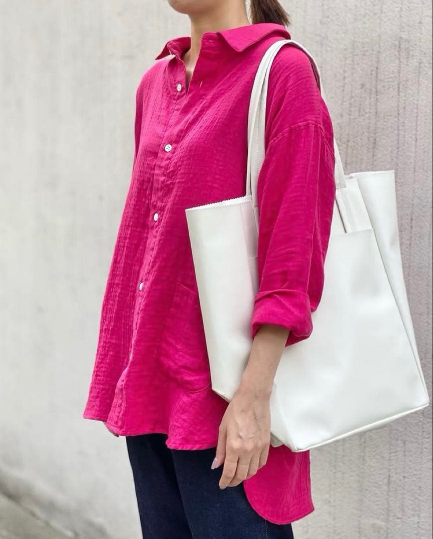 【美品】plantation マシュマロガーゼブラウス