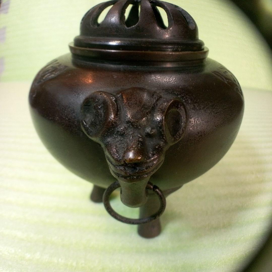 香炉　ミニ　ミニ香炉　小さい香炉　骨董　骨董品　レトロ　レア　重さ482グラム