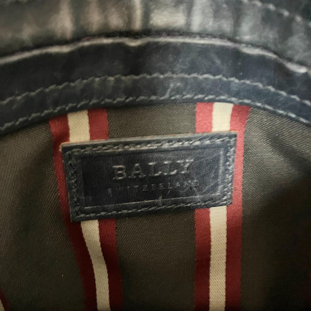 B837【本革】BALLY★ダークグリーン レザー ショルダーバッグ