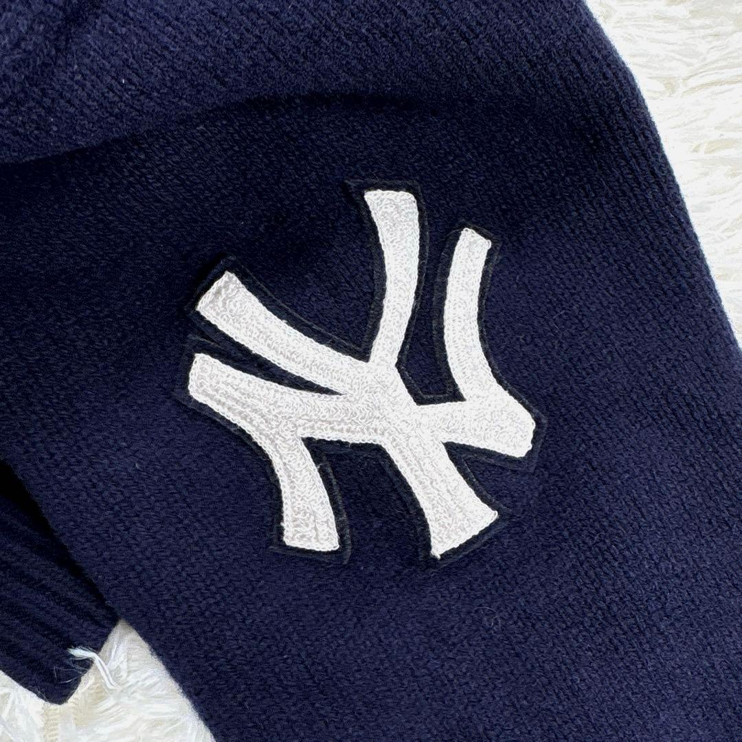 ✨MLBヤンキース✨ラルフローレン　ポロベア　ニット　セーター　ウール　紺　XL