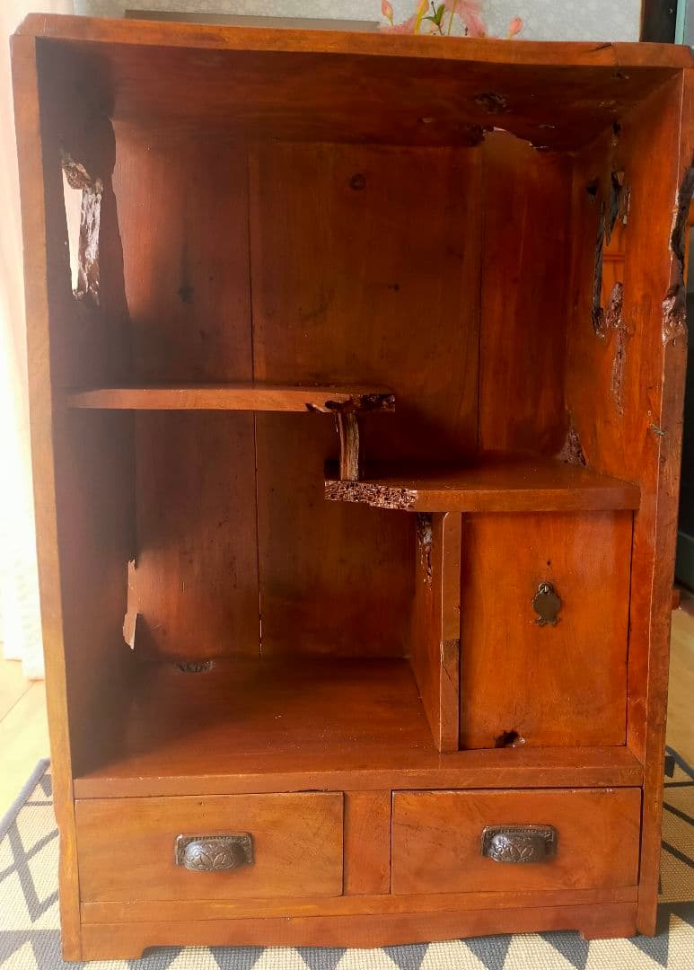 値下げしました! アンティーク家具 荒々しさが、魅力の 木製家具 引き出し付き