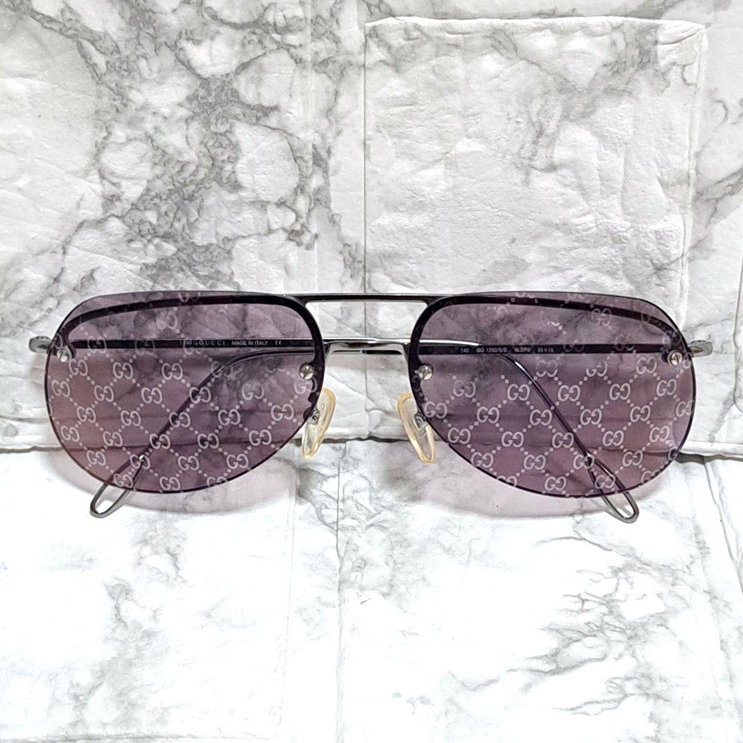 【美品/希少】グッチ GUCCI GG パープル サングラス メタルフレーム
