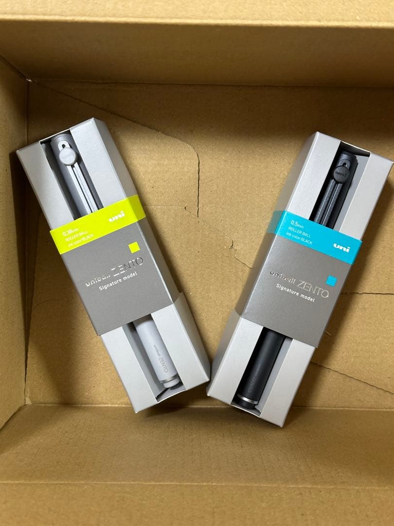ユニボール zento ゼント シグニチャー ブラック シルバー2本セット