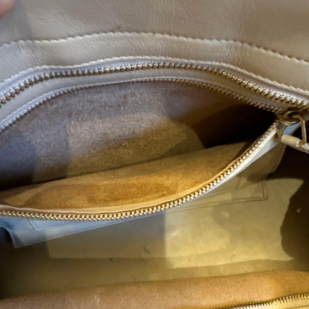 サンローラン　YVES SAINTLAURENT Yラインハンドバッグベージュ