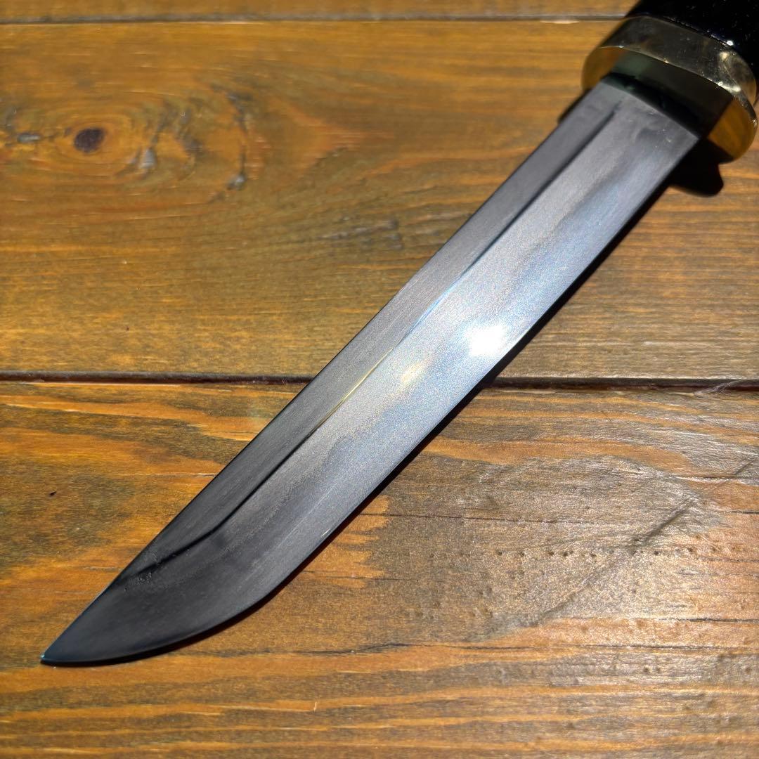 日本刀残欠クラフトナイフNo.62 最上大業物 長曽祢虎徹興里 切先 黒鞘