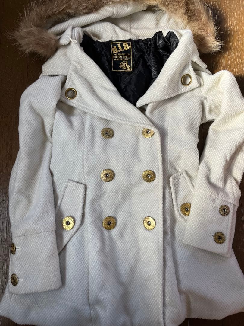 d.i.a. ホワイト ダブルブレスト モッズコート