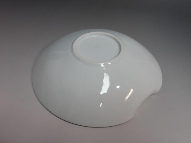 佐賀県重要無形文化財・中村清六　造　白磁彫　一方押皿　共箱付