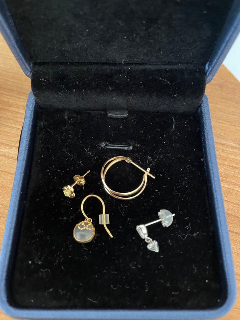 片耳ピアス K18 K10 K14 セット