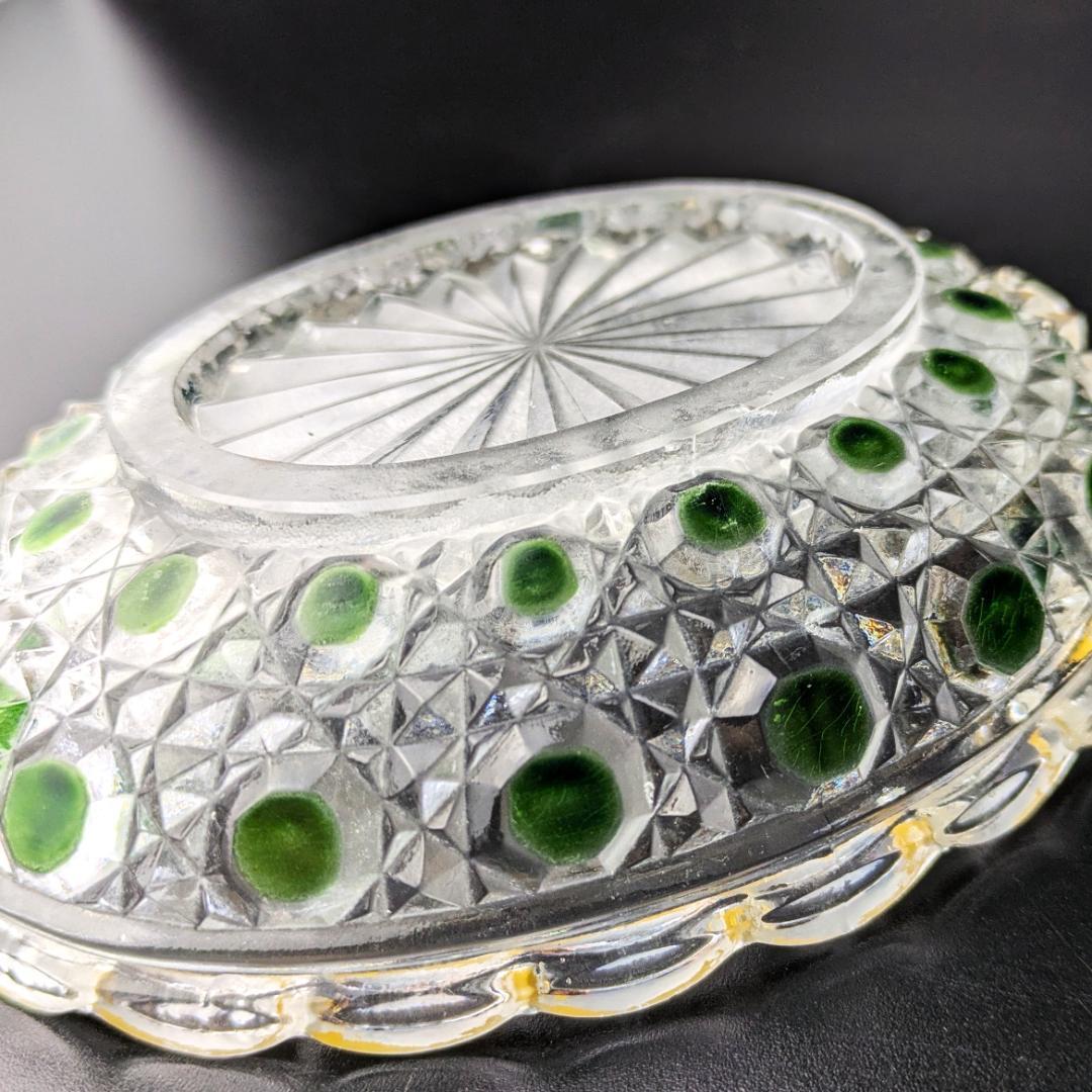 オールドバカラ ディアマン ソープ ディッシュ グリーン＆金彩 BACCARAT