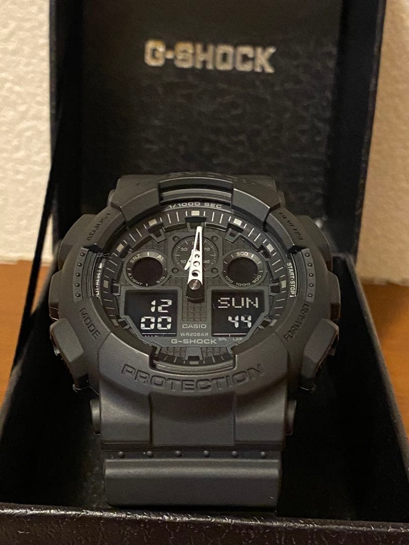 【 ベッカム着用G-SHOCKの電池新品 】 GA100 BLACK MODEL
