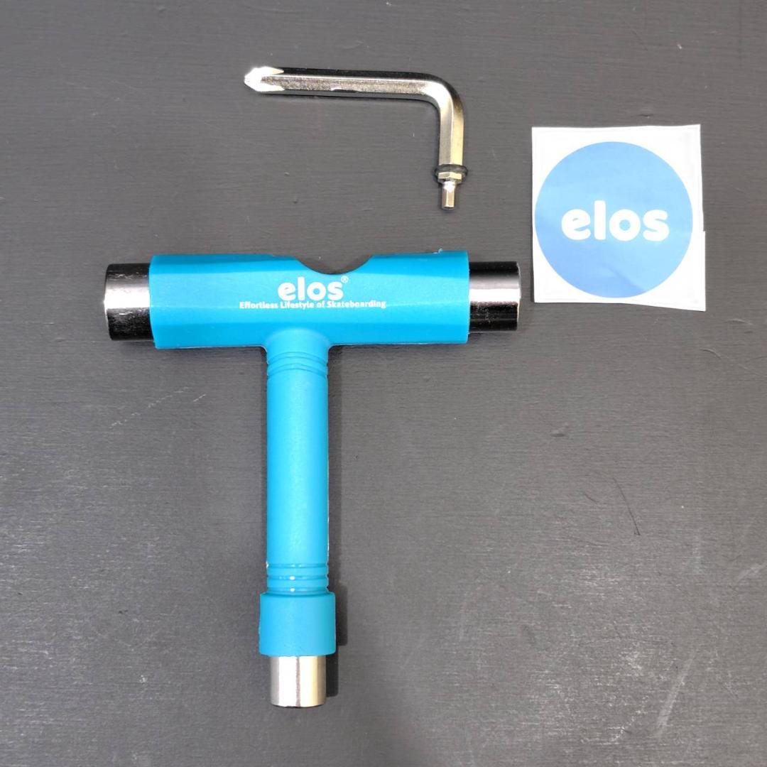 elos スケートボード ブルー 専用ツール ステッカー 専用バッグ MH276
