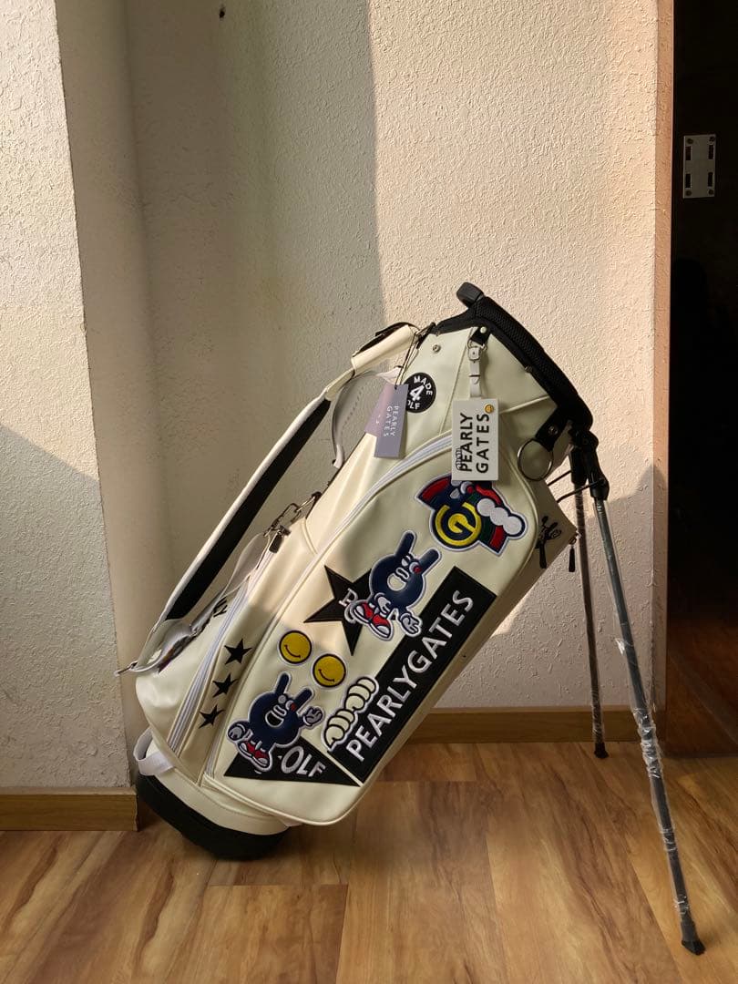 PEARLY GATES キャディバッグ ホワイト ゴルフバッグ スタンドバッグ