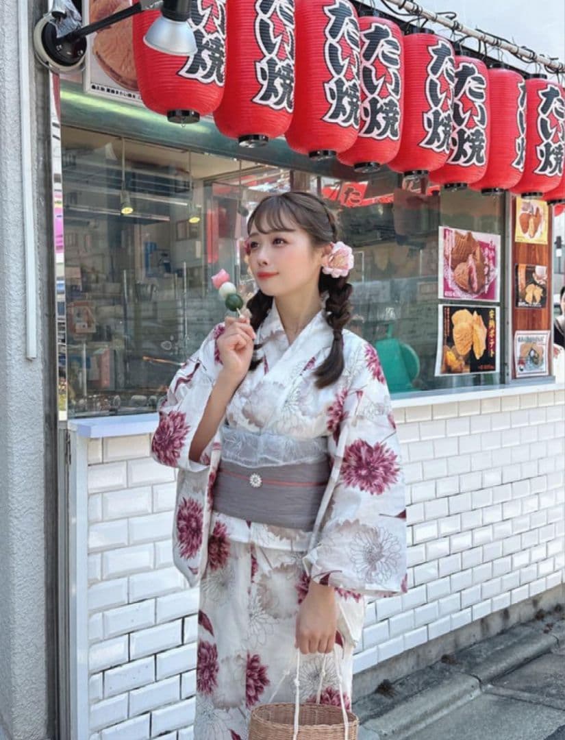 GRL ダリア浴衣フルセット パールビジューベルト 着物着付けセット