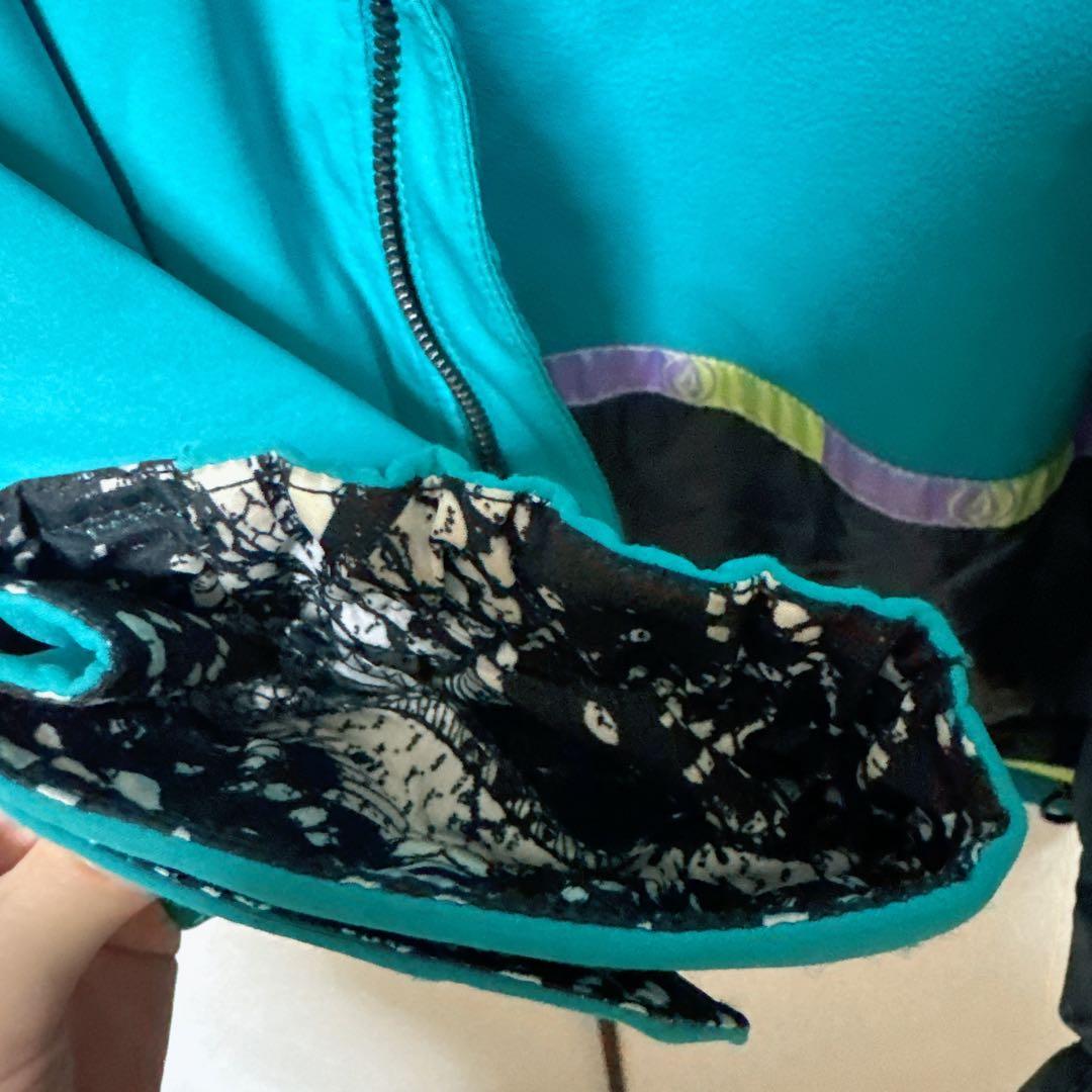 VOLCOM ボルコム【L】ターコイズ スノーボードウェア レディース 裏起毛