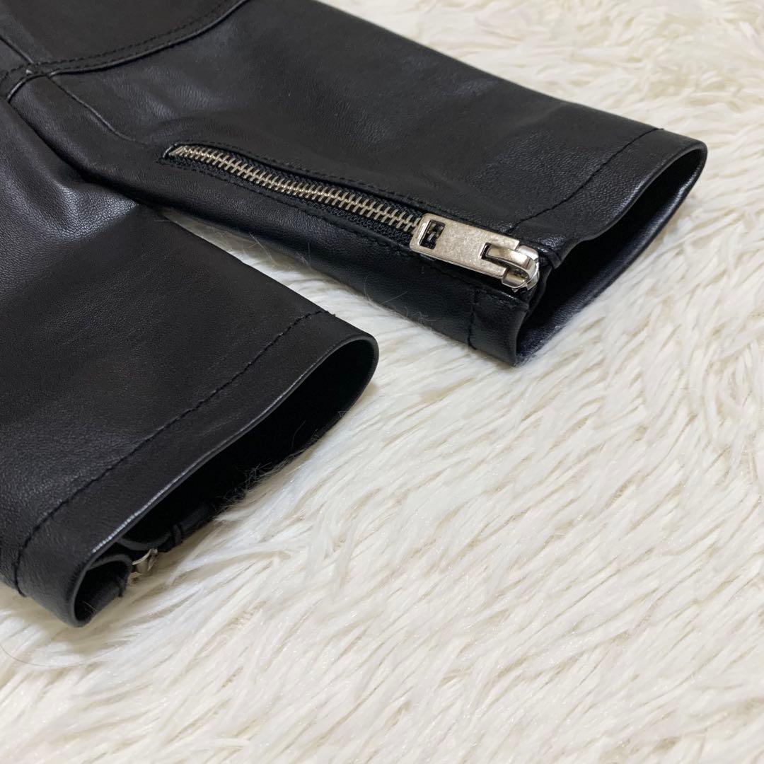 【⭐Mian⭐】ディーゼル ライダースジャケット シングル 黒 XS相当