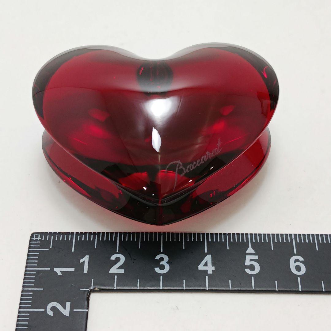 Y2285-3 バカラ ザンザン ハート 赤 レッド ペーパーウェイト 箱付