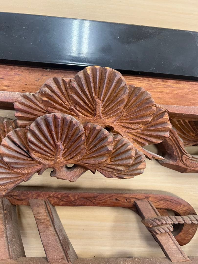 【 彫刻欄間① 】工芸品 木地 インテリア 和室 骨董品 木製 古民具