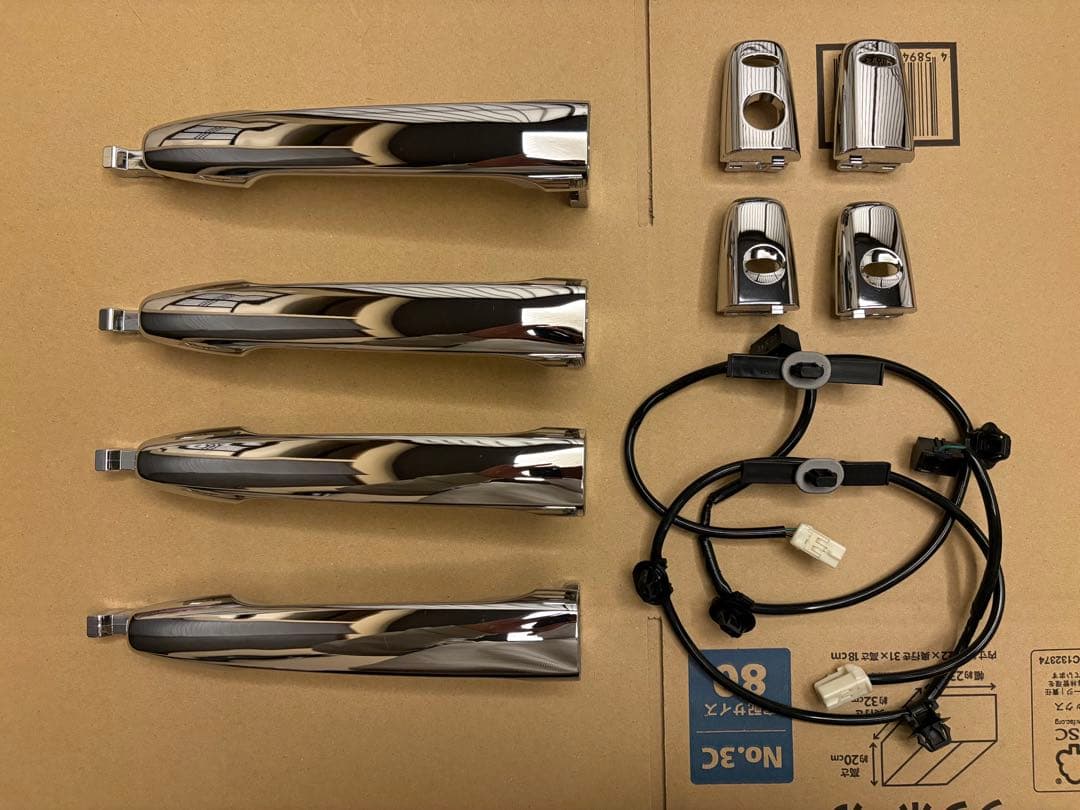 デリカd5後期型　純正ドアハンドル　配線セット