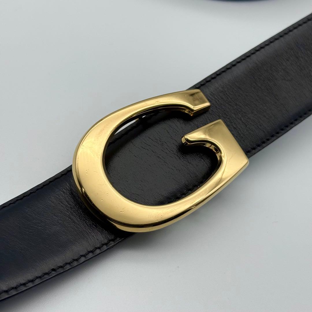 ✨良品✨GUCCI ベルト Gバックル ゴールド金具 純正ベルト レザー