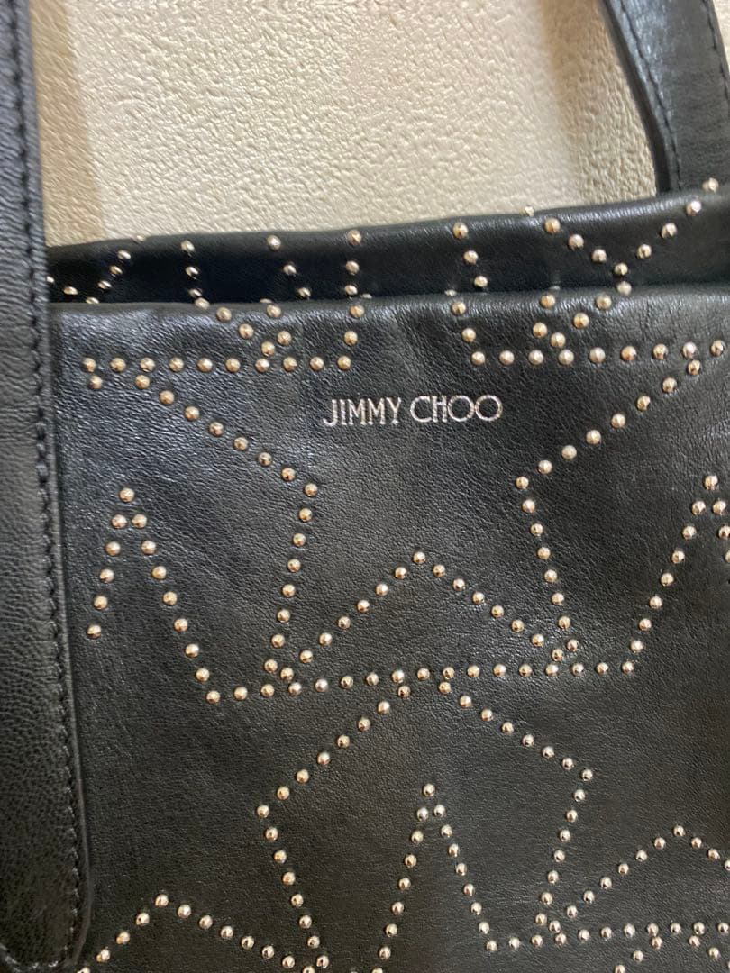 ジミーチュウ　ソフィアM スタッズ　スター　黒革製