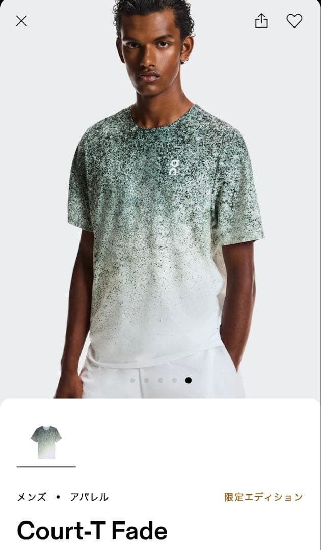 on テニスウェアCourt-T Fade 海外Lサイズ