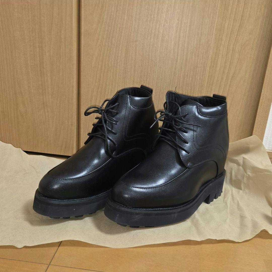 シークレットシューズ ブーツ 16cm ブラック コスプレ 革靴