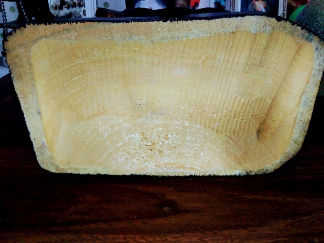 超綺麗＆超豪華.特大.木製クマと魚の彫刻 約2.86kg