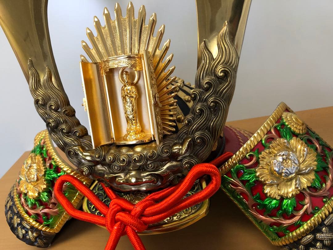 【兜飾】牡丹獅子星兜 Japanese Helmet Kabuto 戦国