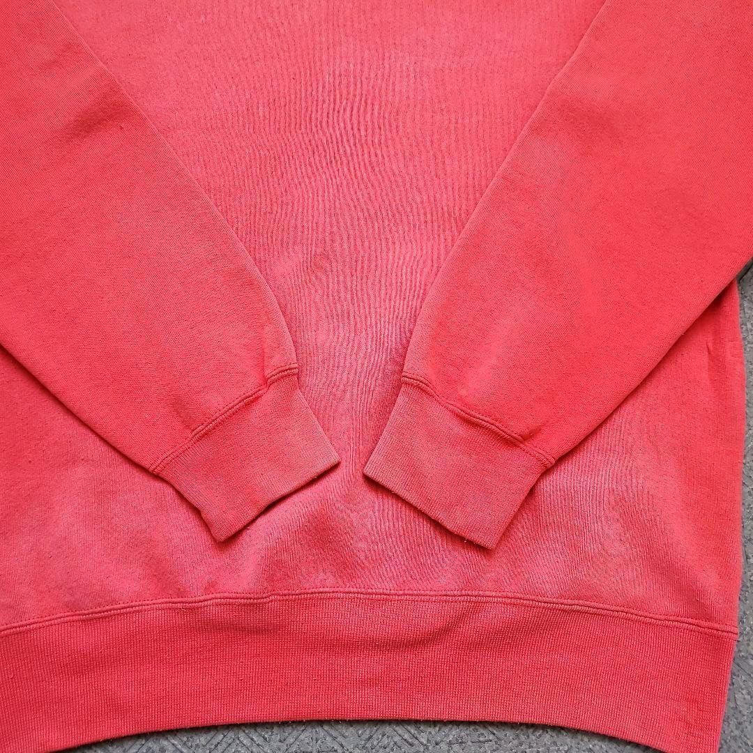 鬼フェード サーモンピンク USA製 Russell 前V スウェット 短丈 L