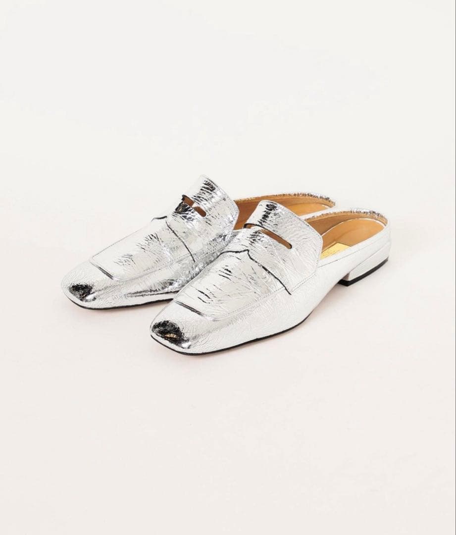 LE TALON シルバーローファーミュール