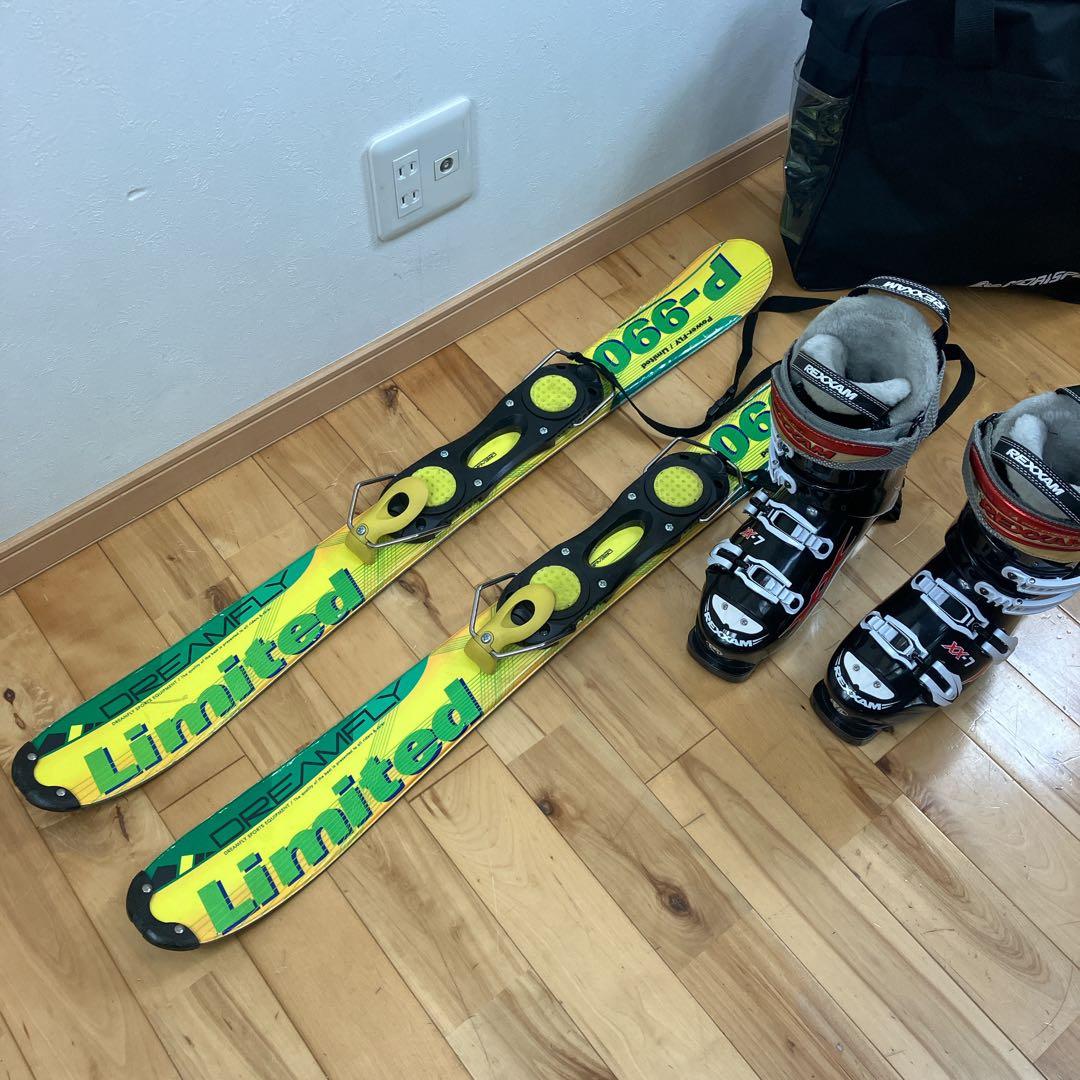 DREAMFLY ショートスキー 約100cm ファンスキー　ブーツ　レグザム