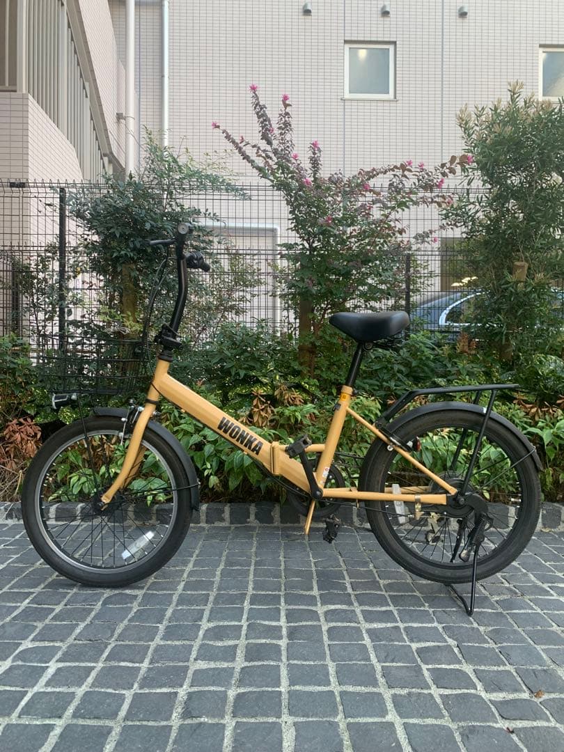 WONDA 折りたたみ自転車 ベージュ